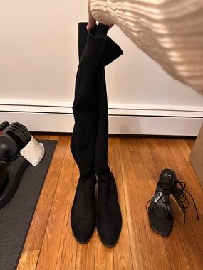 Steve Madden Black Over-the-Knee Suede Boots